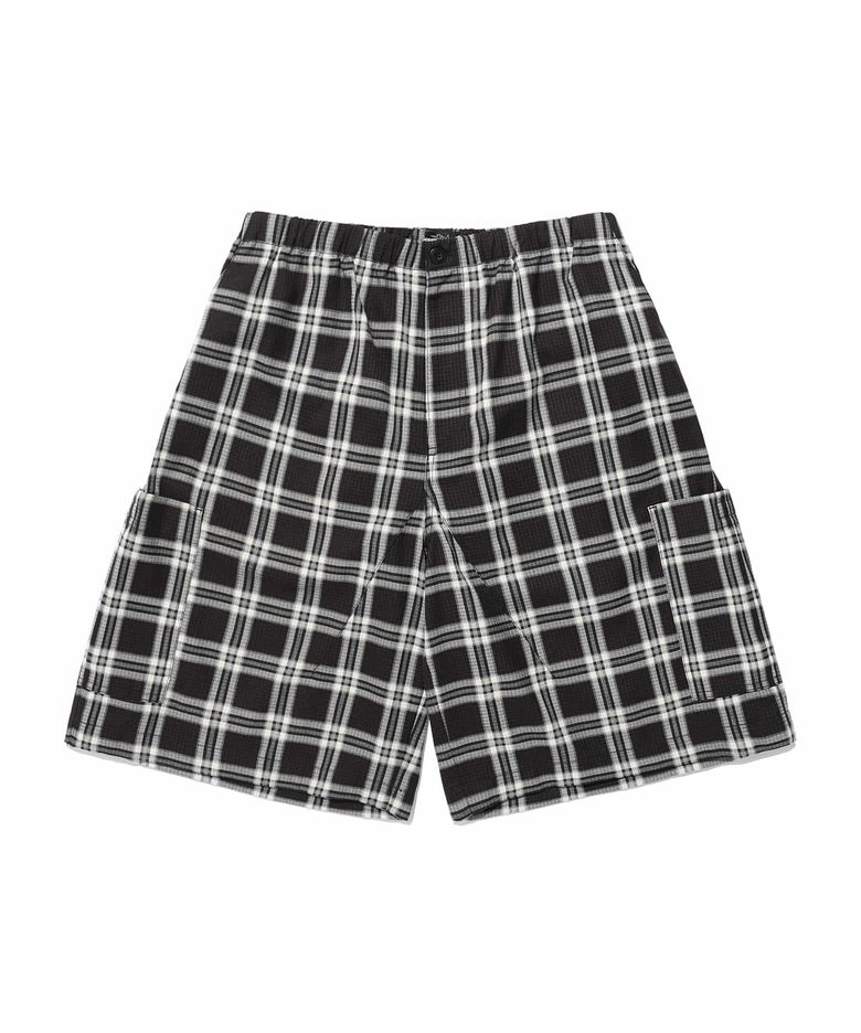CHECK PARACHUTE CARGO SHORTS_BLACK(NG2ESUPA60A)