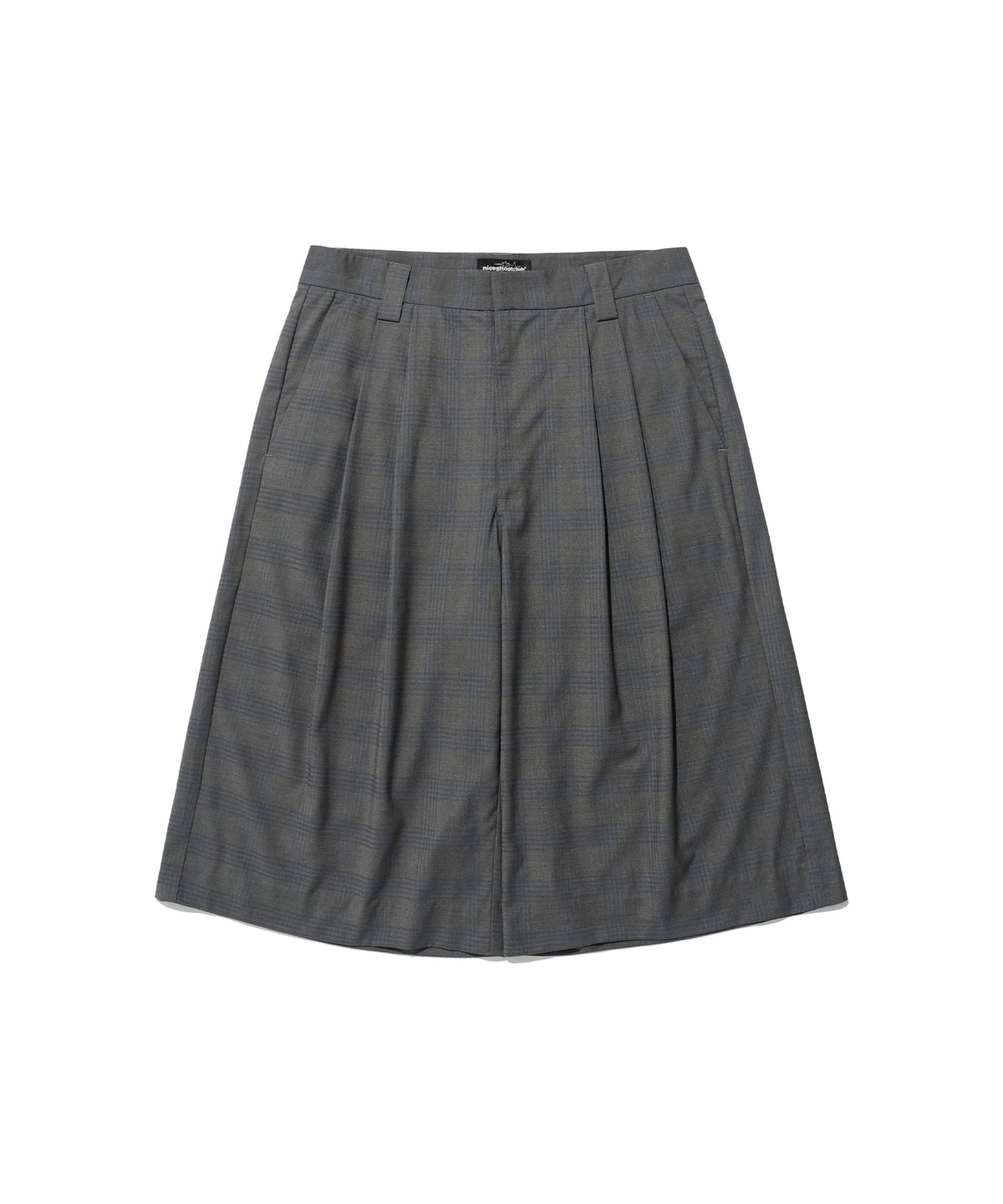 나이스고스트클럽(NICEGHOSTCLUB) CHECK TAILORED SHORTS_GREY(NG2EMUPA63A)