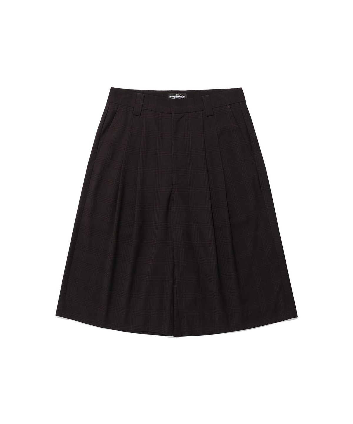 나이스고스트클럽(NICEGHOSTCLUB) CHECK TAILORED SHORTS_BLACK(NG2EMUPA63A)