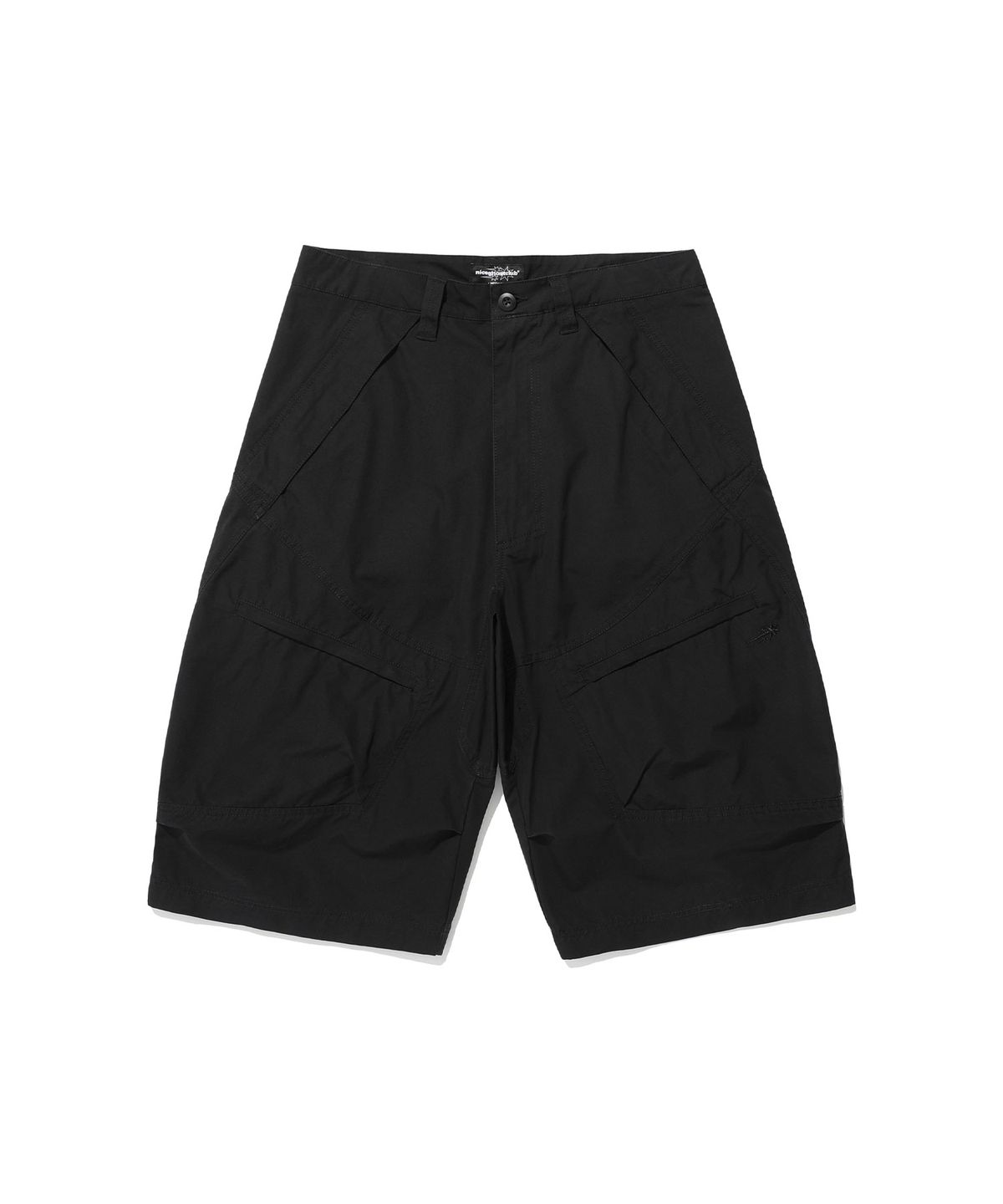 나이스고스트클럽(NICEGHOSTCLUB) WASHED MECHANIC CAPRI PANTS_BLACK(NG2EMUPA62A)