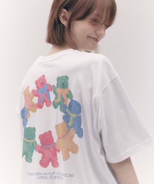 Round&Dance 오버핏 반팔 티셔츠 AS1112 (화이트)