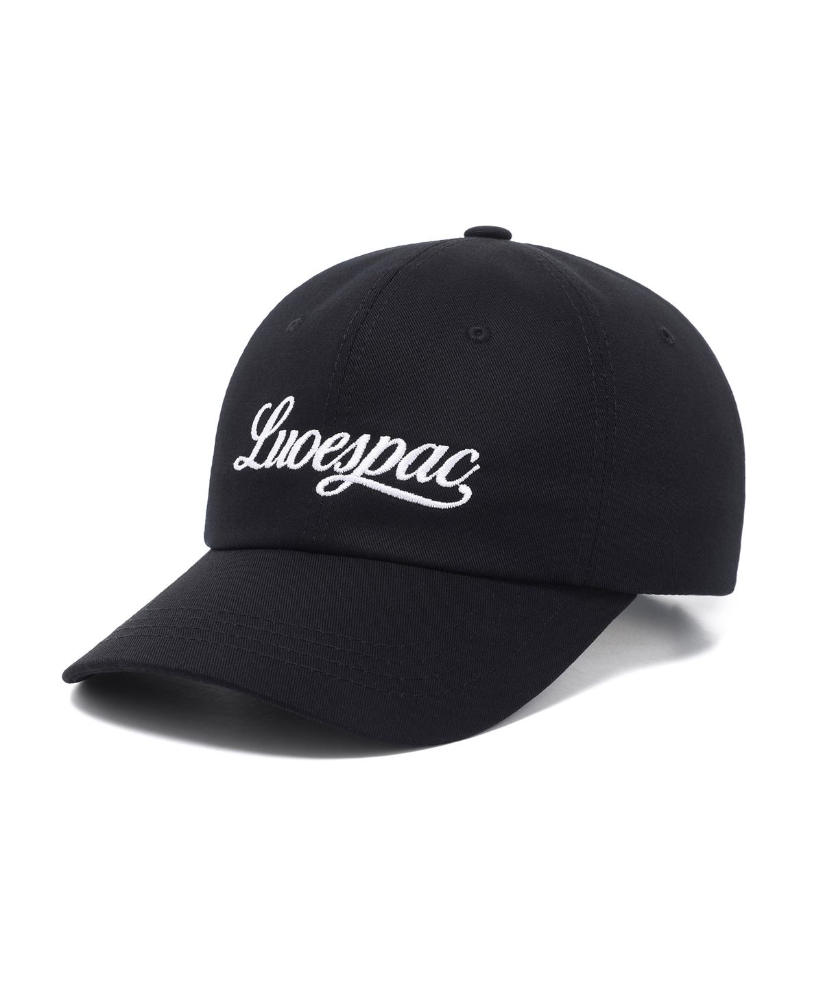 루오에스팩(LUOESPAC) 스크립트 로고 볼캡 (블랙)