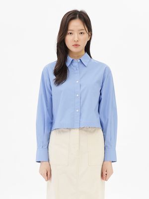 여성) 포플린 코튼 크롭 셔츠_MSE2WC2501