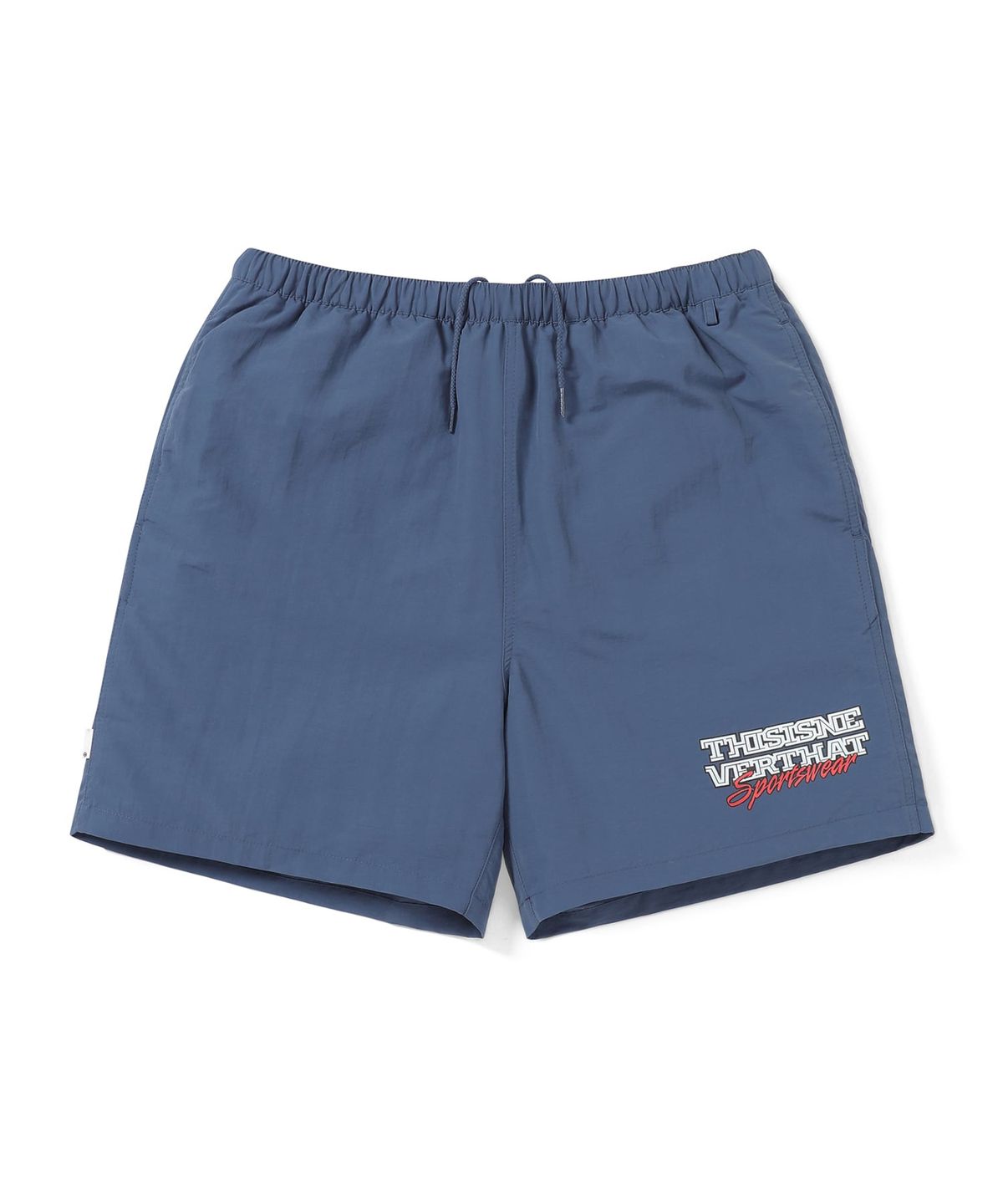 디스이즈네버댓(THISISNEVERTHAT) Big Logo Nylon Shorts Blue
