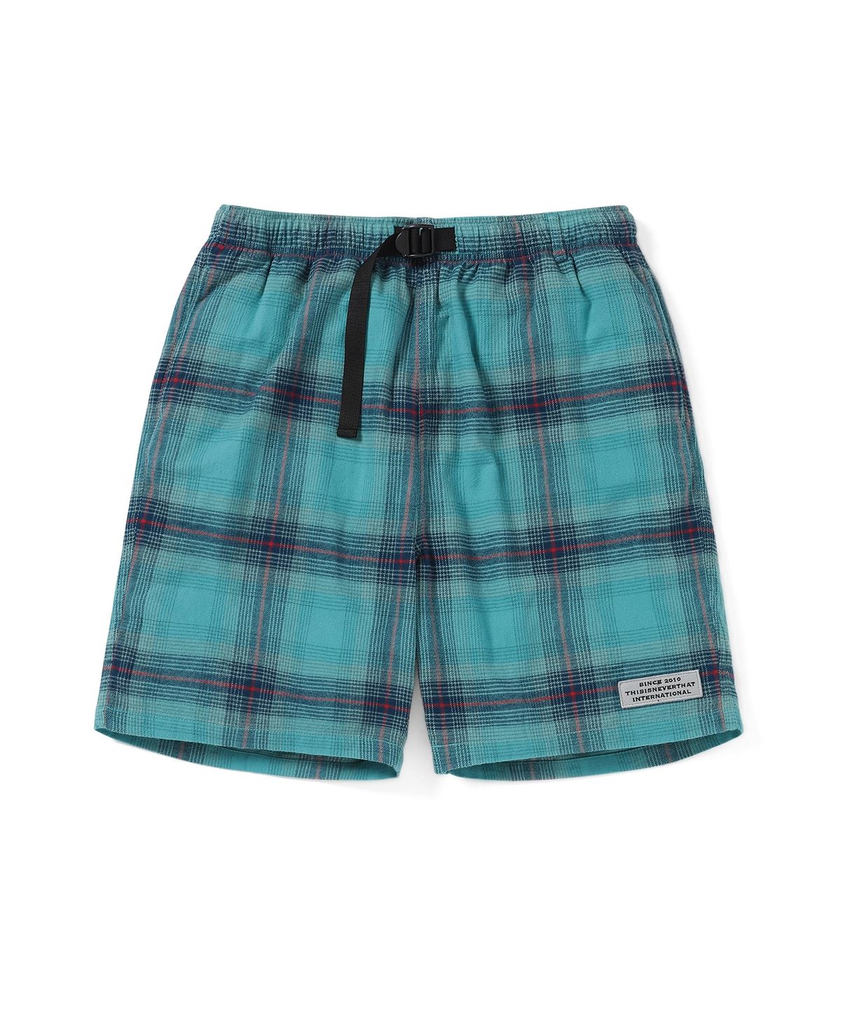 디스이즈네버댓(THISISNEVERTHAT) Belted Check short Green
