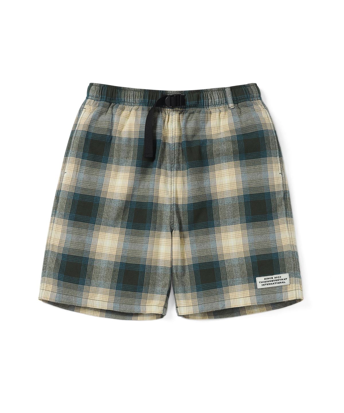 디스이즈네버댓(THISISNEVERTHAT) Belted Check short Brown