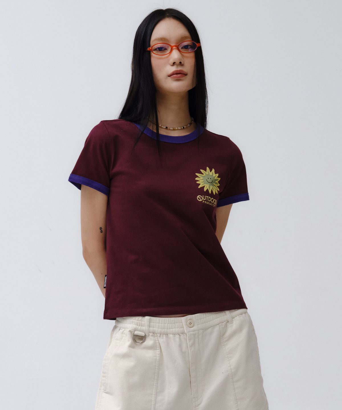 아웃도어 프로덕츠(OUTDOOR PRODUCTS) 여성 서니 링거 티셔츠 W SUNNY RINGER T-SHIRTS