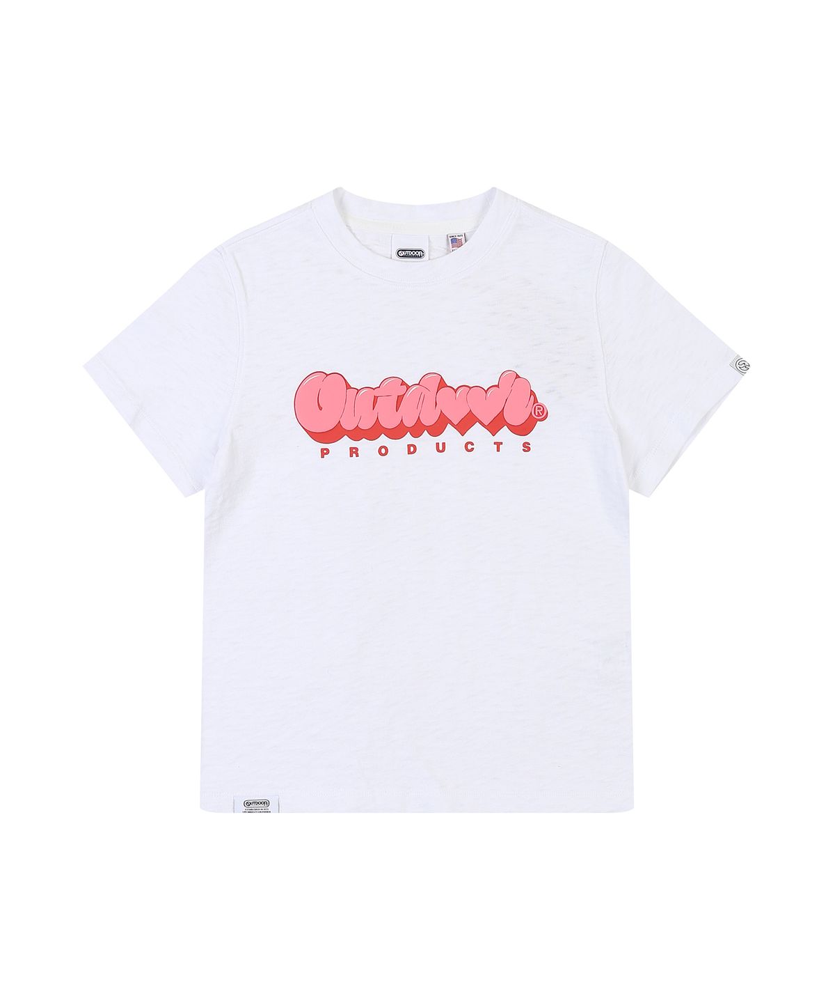 아웃도어 프로덕츠(OUTDOOR PRODUCTS) 여성 볼륨 로고 티셔츠 W VOLUME LOGO T-SHIRT