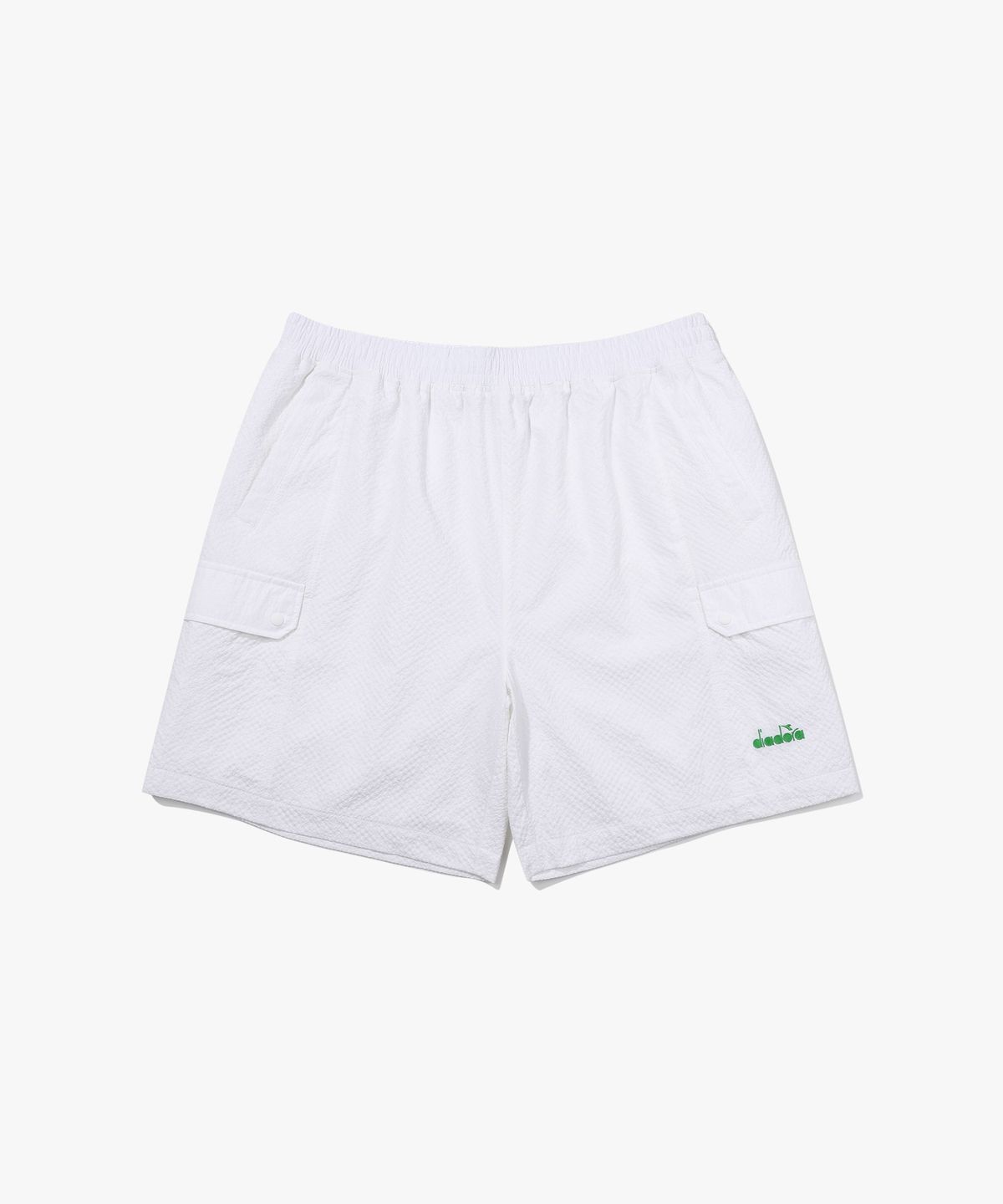 디아도라(diadora) 시어서커 하프팬츠 WHITE