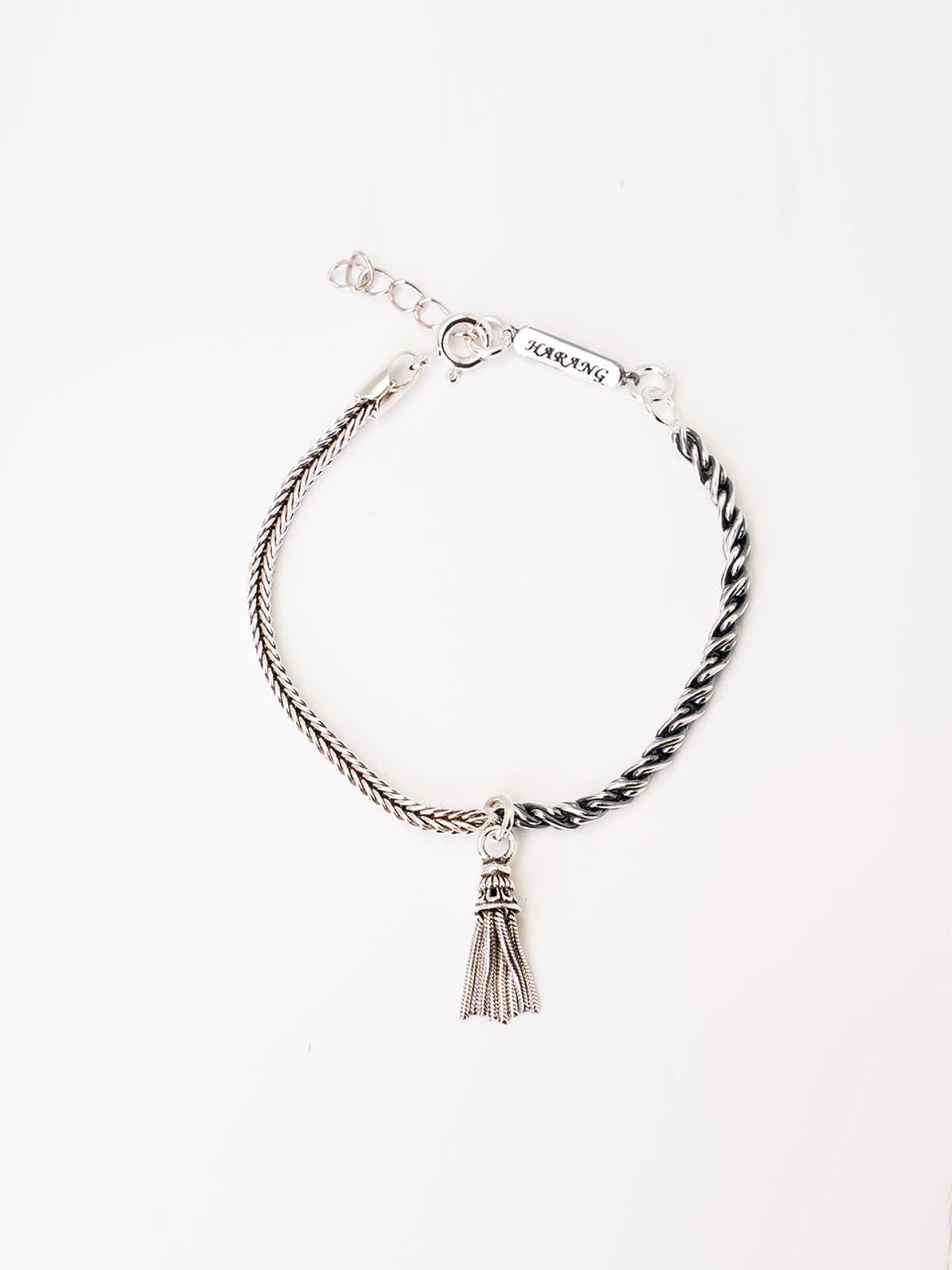 하랑(HARANG) HR 132B_Tassel Half&Half Chain Bracelet