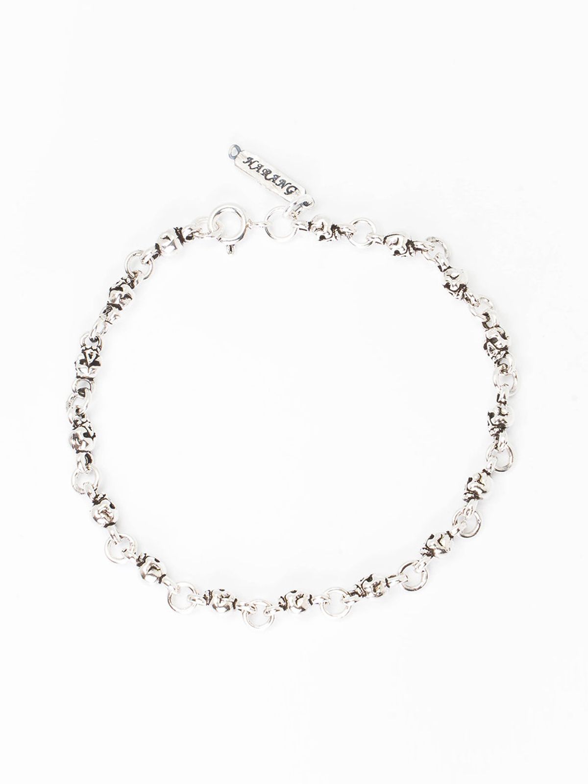 하랑(HARANG) HR 149B_Silver Skull Chain Bracelet