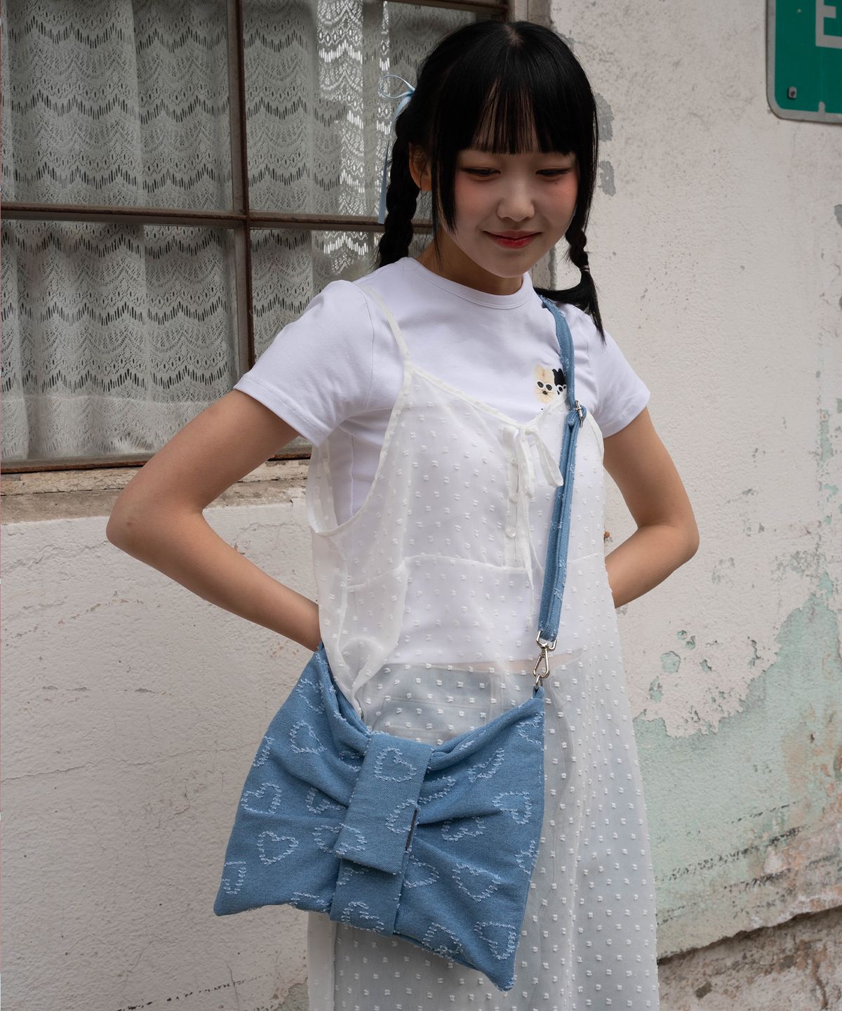 라임라이크(LIMELIKE) 미니 데님백_Heart