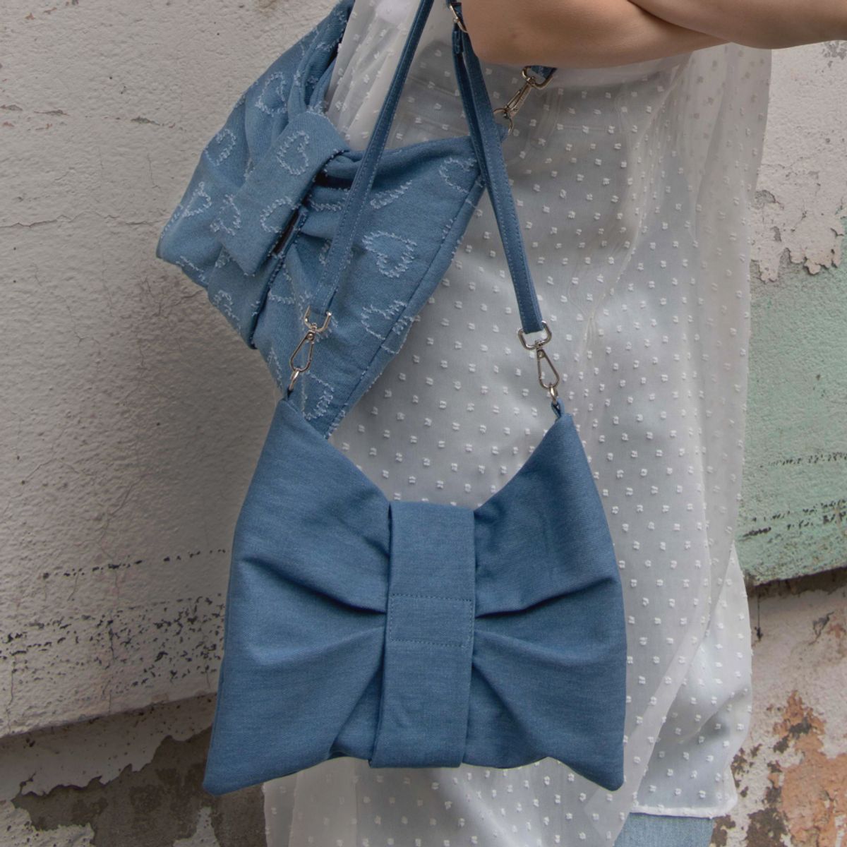 라임라이크(LIMELIKE) 미니 데님백_Denim