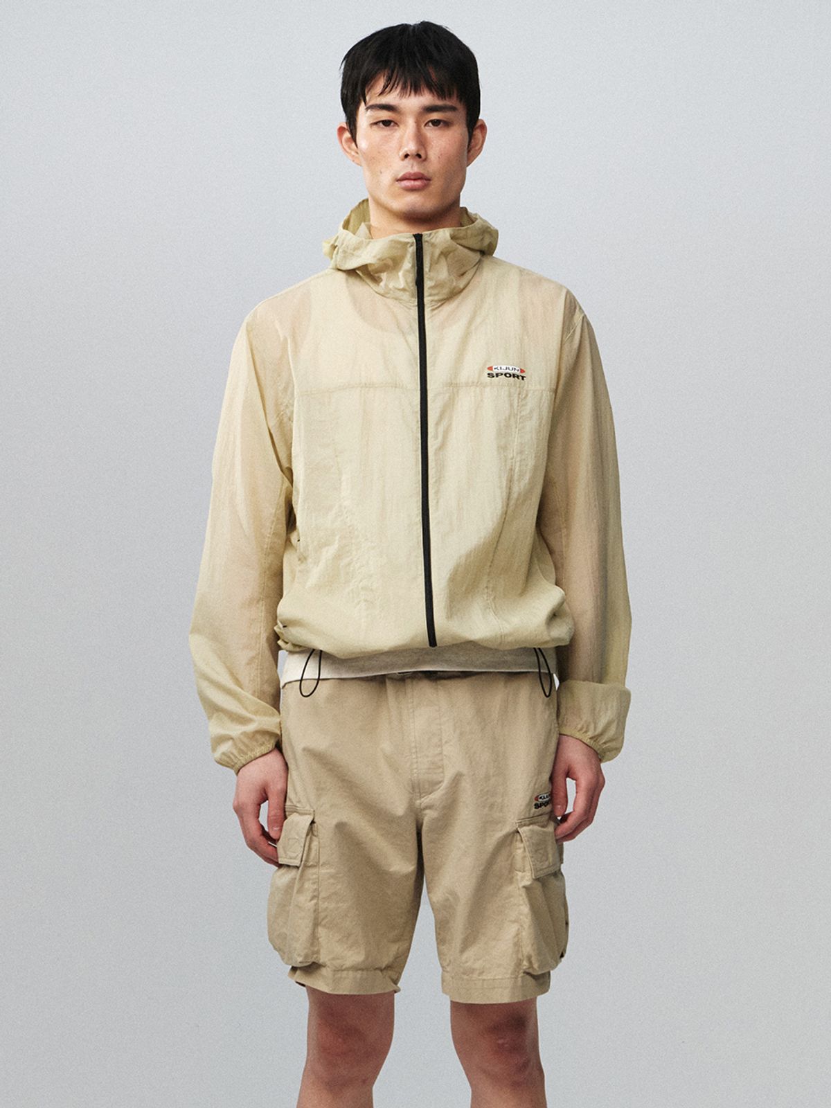 기준 맨(KIJUN MEN) Sheer Windbreaker Beige