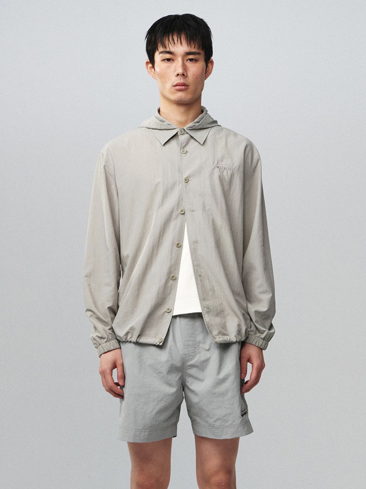 기준 맨(KIJUN MEN) Hoodie Shirt Grey