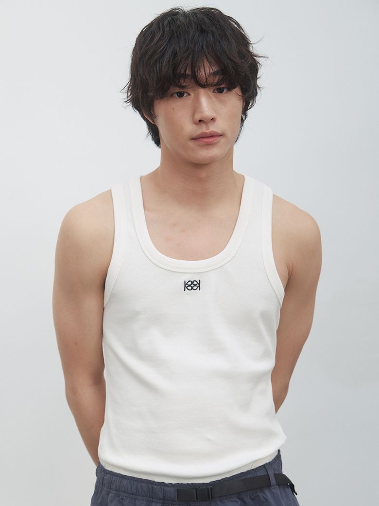 Square-neck Tank Top Off-White