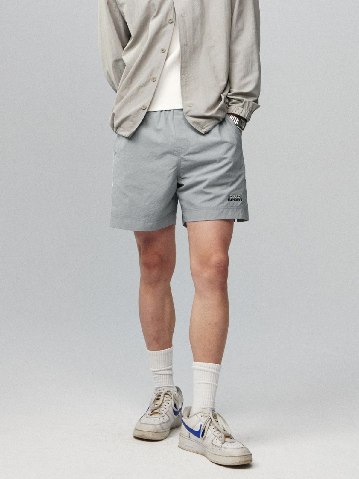 기준 맨(KIJUN MEN) Sports Shorts Grey Sky Blue