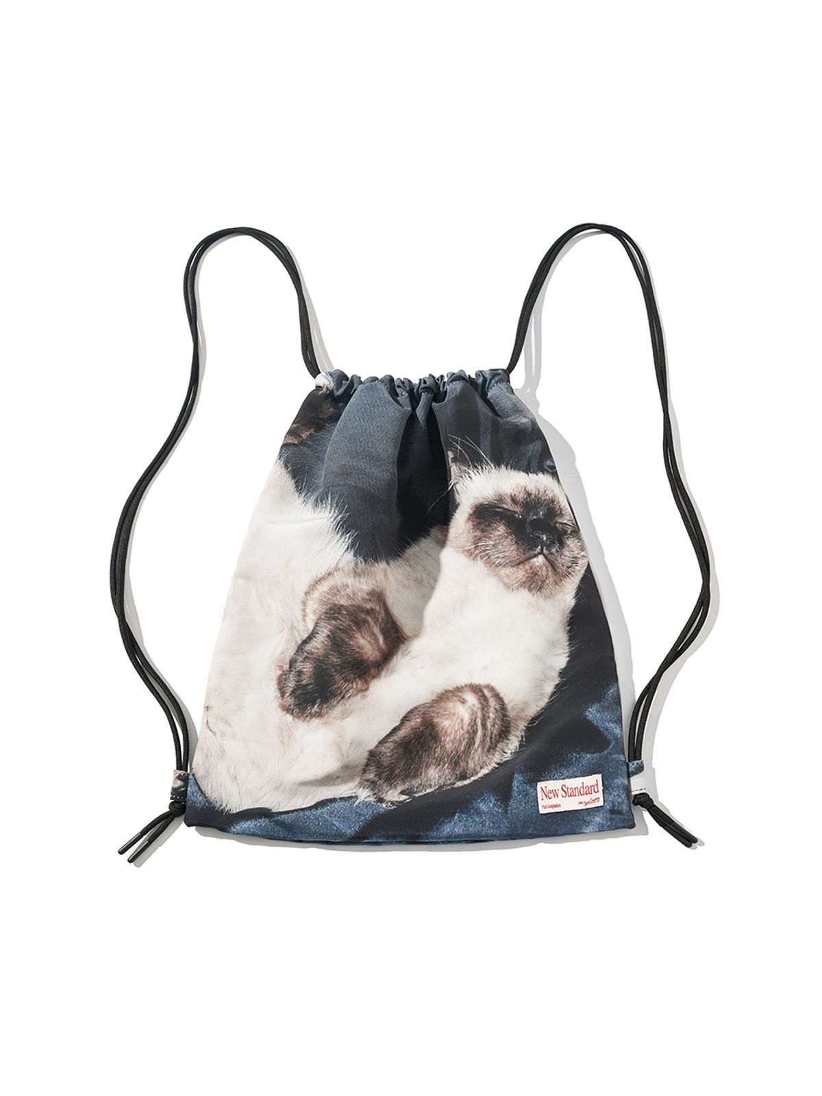 기준(KIJUN) Drawstring Sport Bag Cat Print