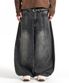 BALLOON FIT DENIM PANTS (WASHED GREY)