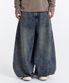 BALLOON FIT DENIM PANTS (BROWN TIN WASHED)