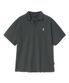 퀵 드라이 피케 슬릿넥 폴로 셔츠 차콜