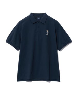 EMBROIDERY DAN QUICK DRY PIQUE POLO SHIRT NAVY