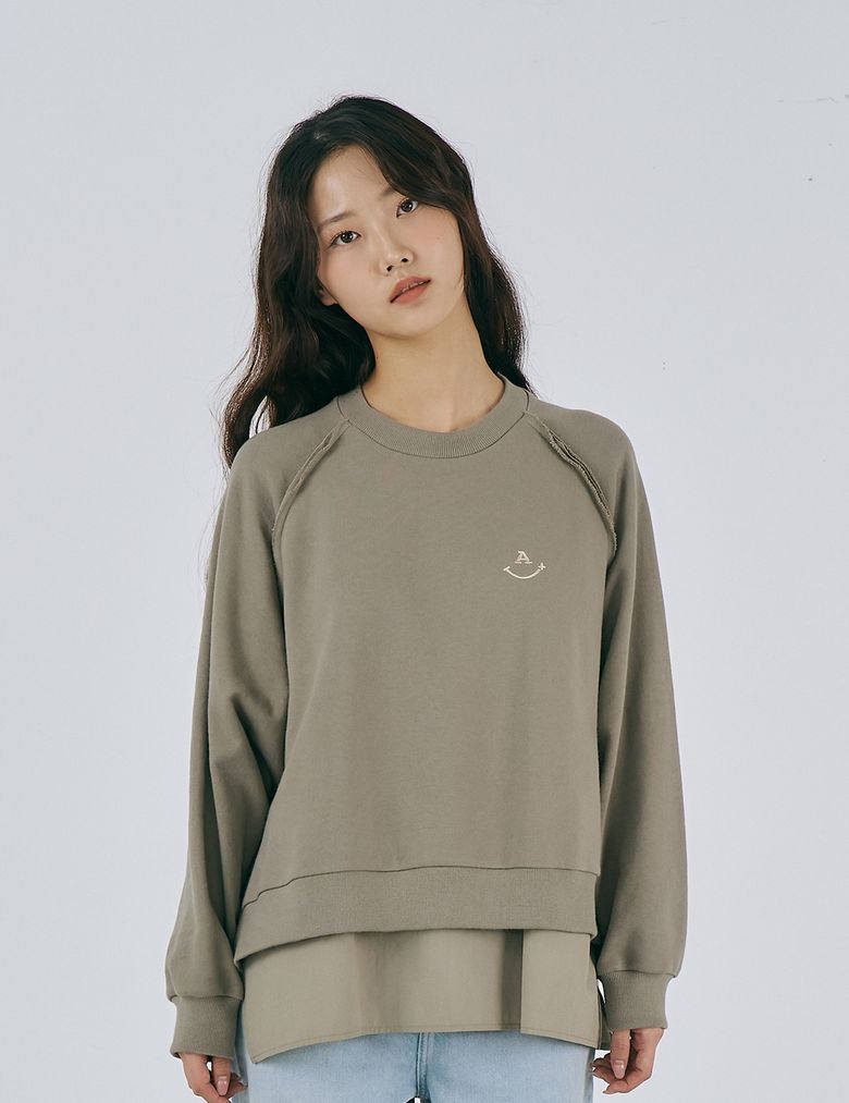 여자 레이어드 맨투맨