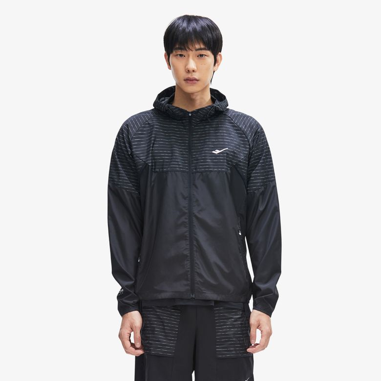 후디드 리플렉티브 러닝 자켓