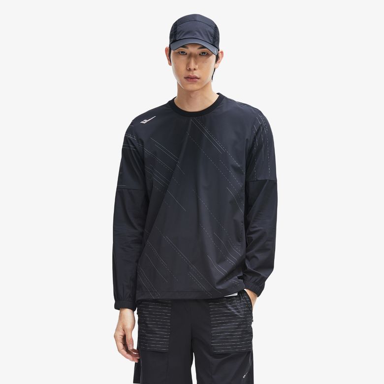 리플렉티브 우븐 통기 러닝 티셔츠