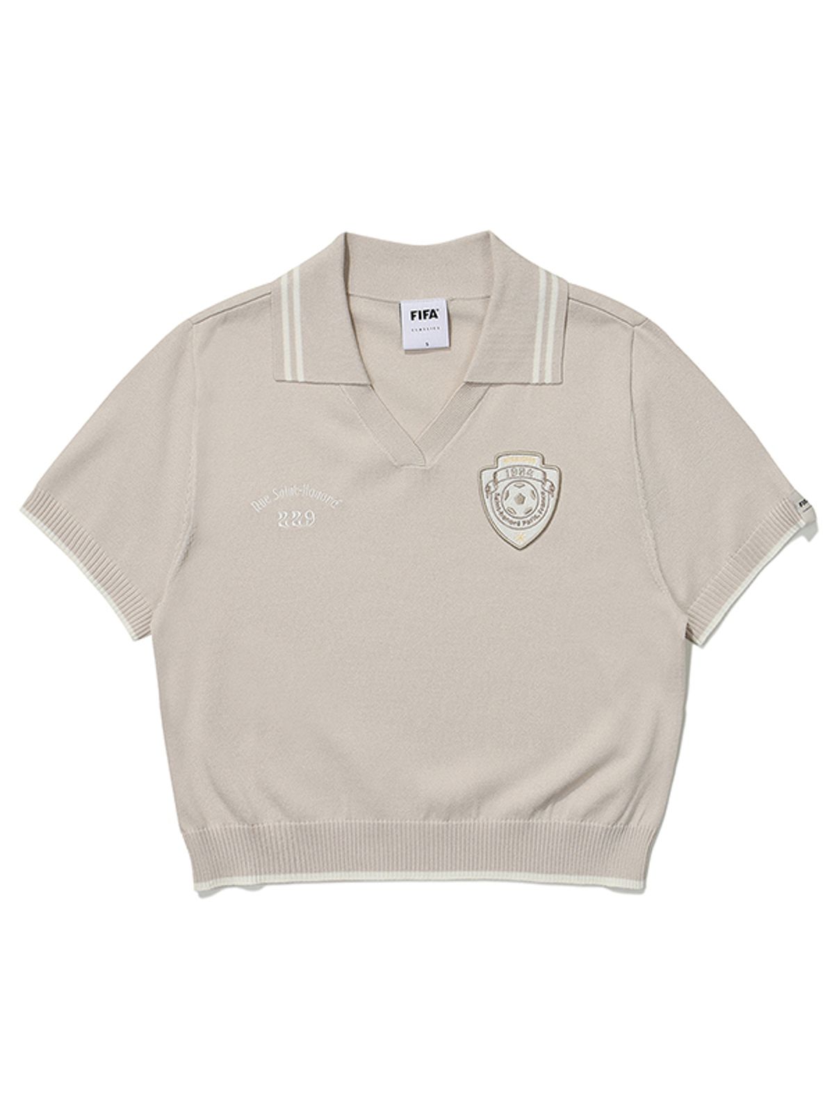 피파 1904(FIFA 1904) 우먼 카라 반소매 스웨터 (베이지)