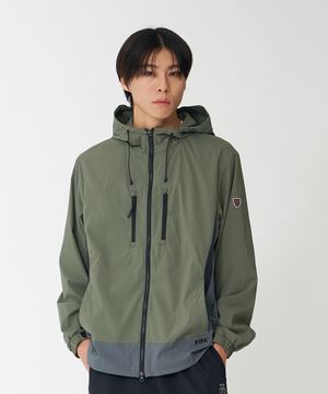 후드 바람막이 자켓 (카키)