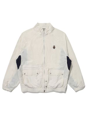 스탠넥 아웃포켓 웜업 자켓 (화이트)