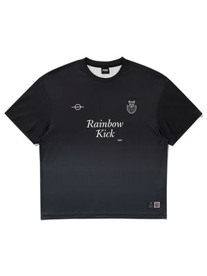 라운드넥 유니폼 반소매 티셔츠 (블랙)