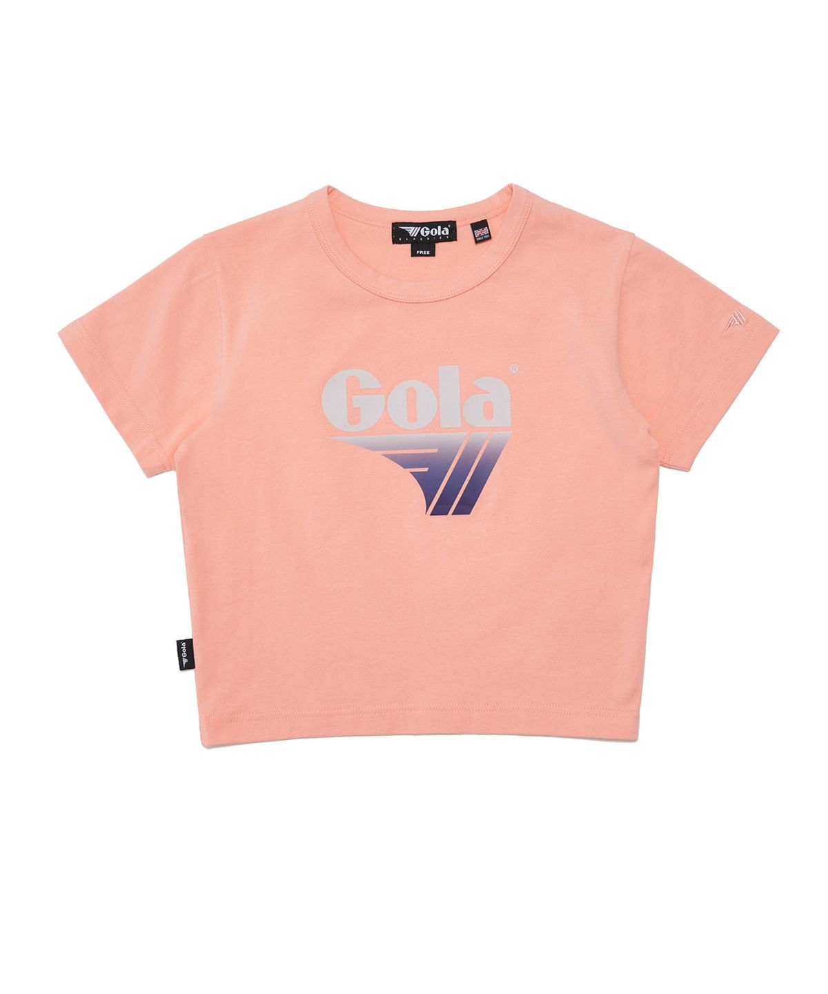 골라(GOLA) W BIG LOGO SLIM CROP T-SHIRTS [PINK]