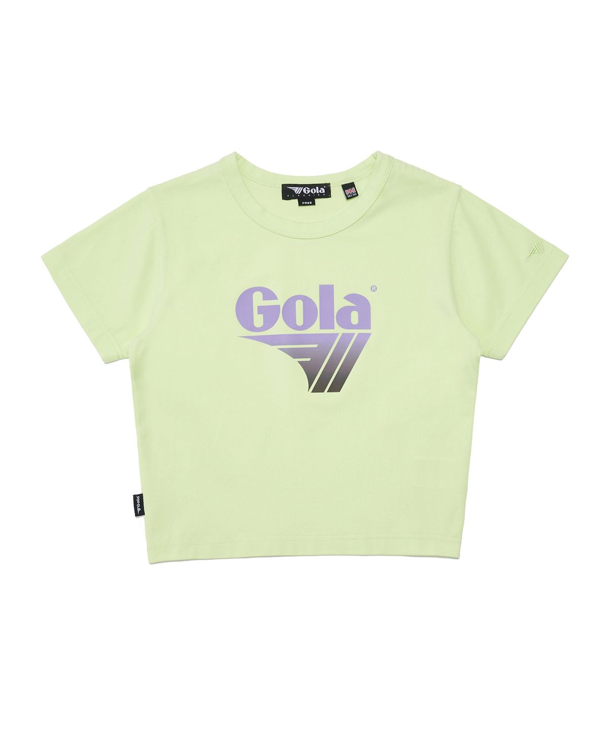 골라(GOLA) W BIG LOGO SLIM CROP T-SHIRTS [LIME]