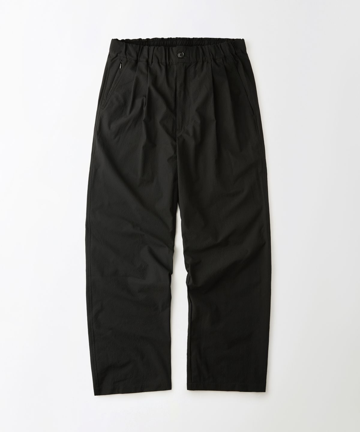 아웃스탠딩(OUTSTANDING) SEERSUCKER COMFORT PANTS_BLACK