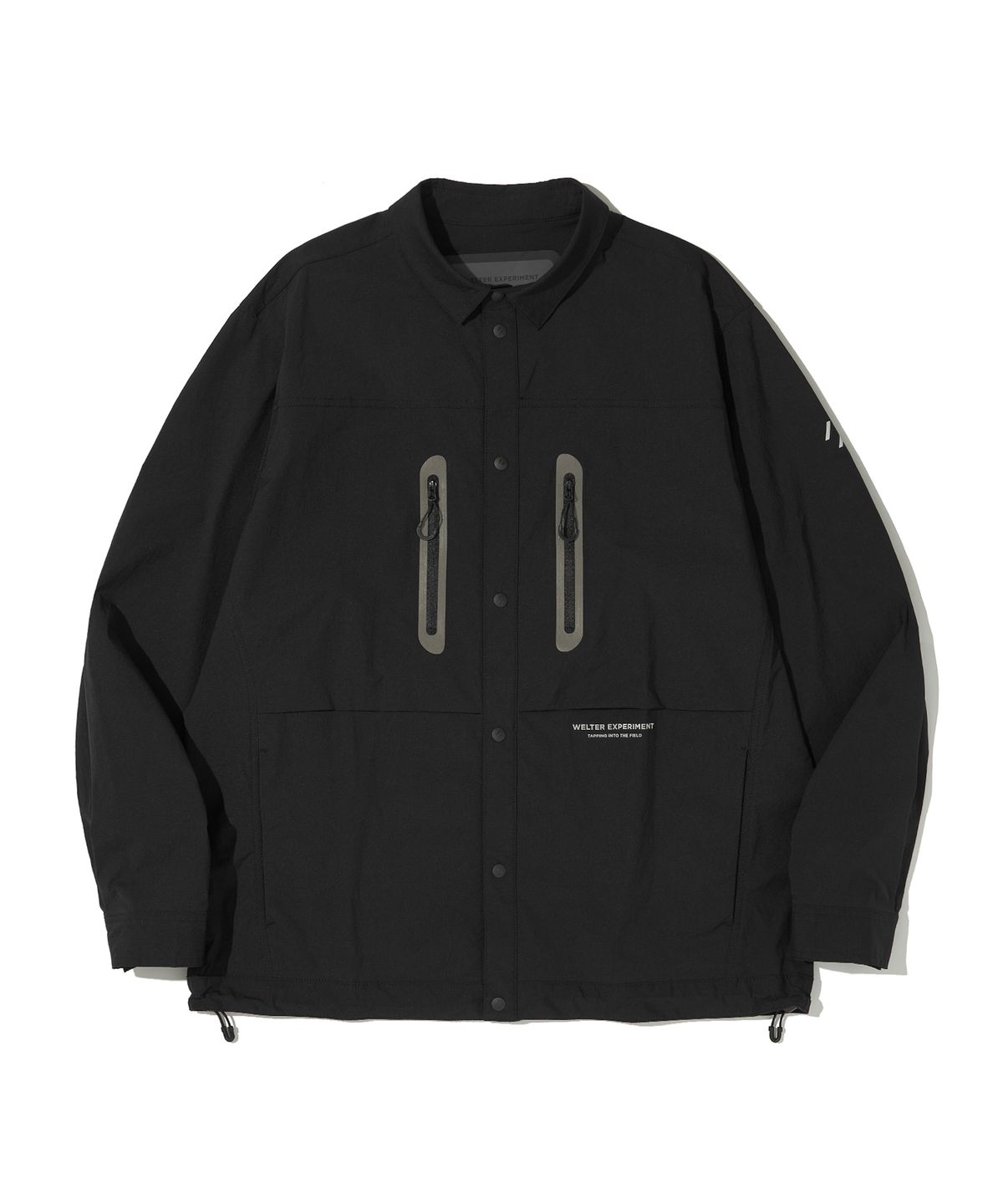 웰터 익스페리먼트(WELTER EXPERIMENT) REFLECTIVE POCKET SHIRT JACKET_BLACK_WCL015