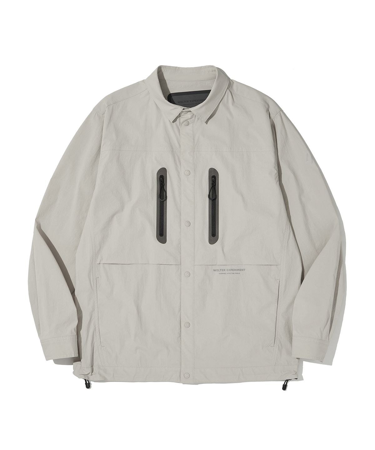 웰터 익스페리먼트(WELTER EXPERIMENT) REFLECTIVE POCKET SHIRT JACKET_LIGHT GRAY_WCL016