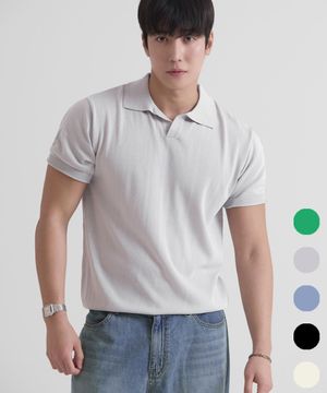 프레스 레이온 카라 하프 니트 - 5color