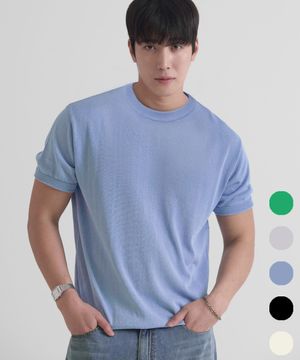 프레스 레이온 라운드 하프 니트 - 5color