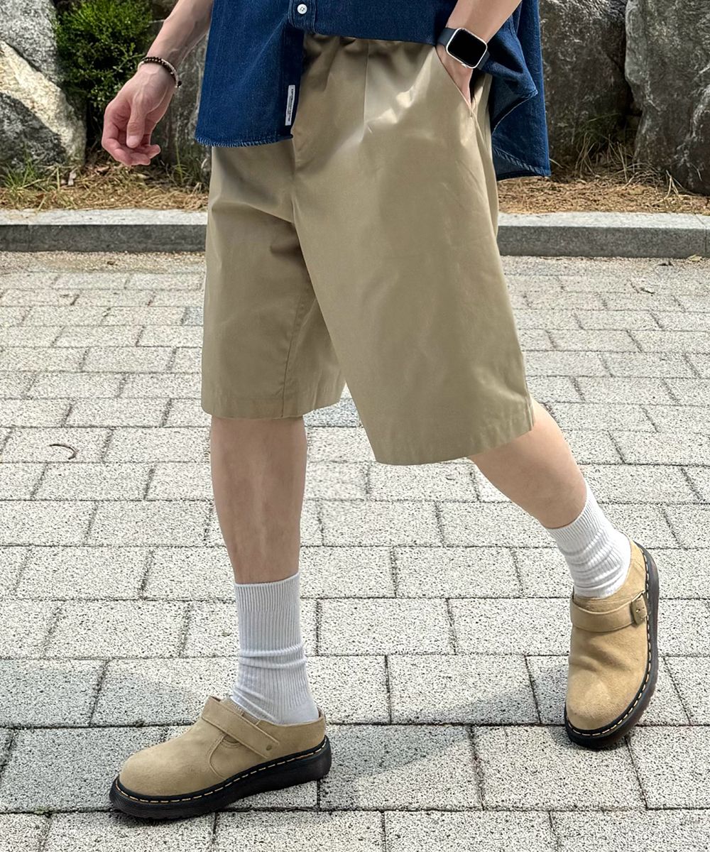 【NONCODE】Linyuan Bermuda Pants MUSINSA | NODE ARCHIVE wide tapered bendable Bermuda pants