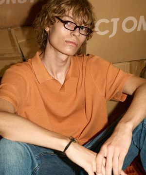 썸머 쿨 니트 티에리[오렌지]