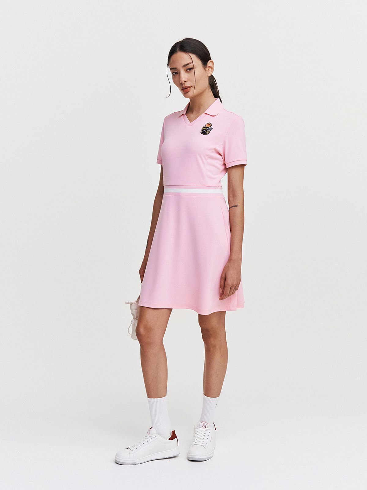세르지오 타키니(SERGIO TACCHINI) MC 랠리 반팔 드레스 (L.Pink)