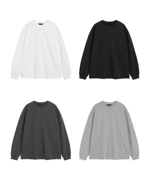 ( 2Pack ) 오버핏 시보리 실키 긴팔티 ( 4Color )