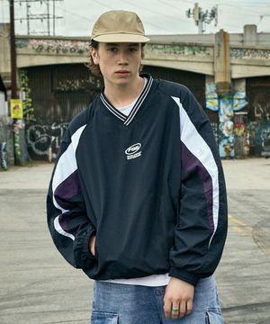 스케이트보드 브이넥 웜업 자켓 네이비 FJK114