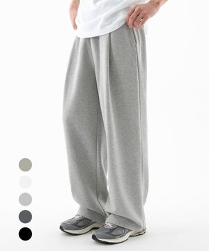 원턱 와이드 스웨트 팬츠 ( 4Color )