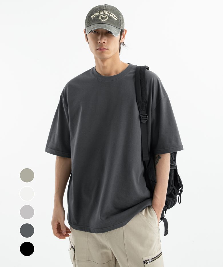 세미오버핏 베이직 실키 반팔티 ( 4Color )