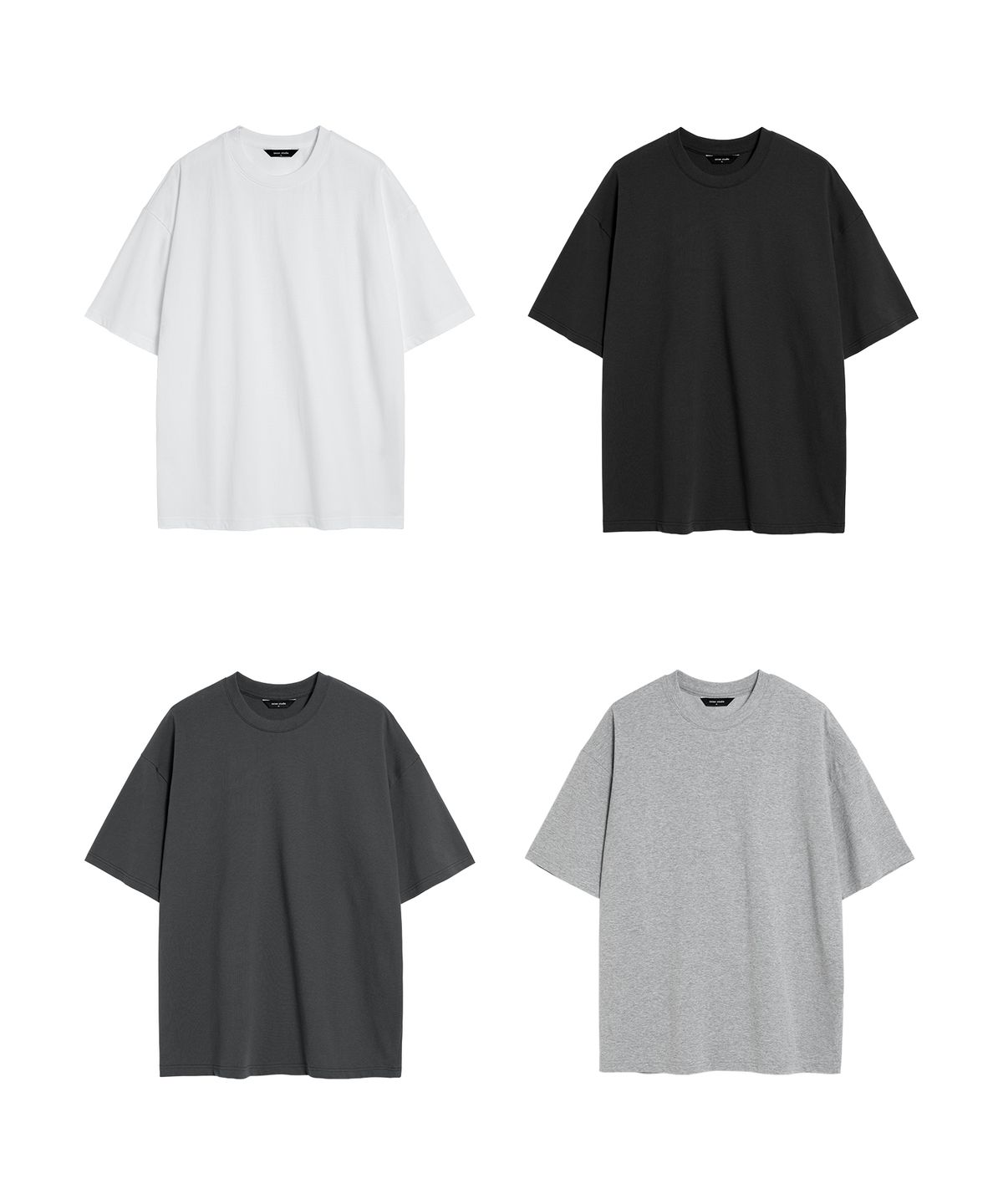 유니온스튜디오(UNIONSTUDIO) ( 2Pack ) 세미오버핏 베이직 실키 반팔티 ( 4Color )