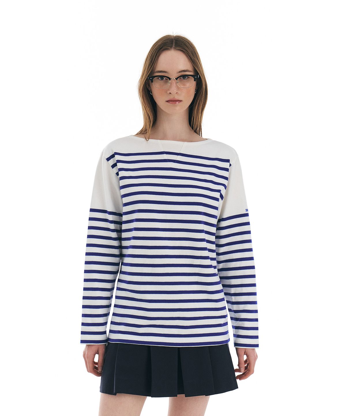 그로브(GROVE) GRANN BOAT NECK T-SHIRT_WHITE