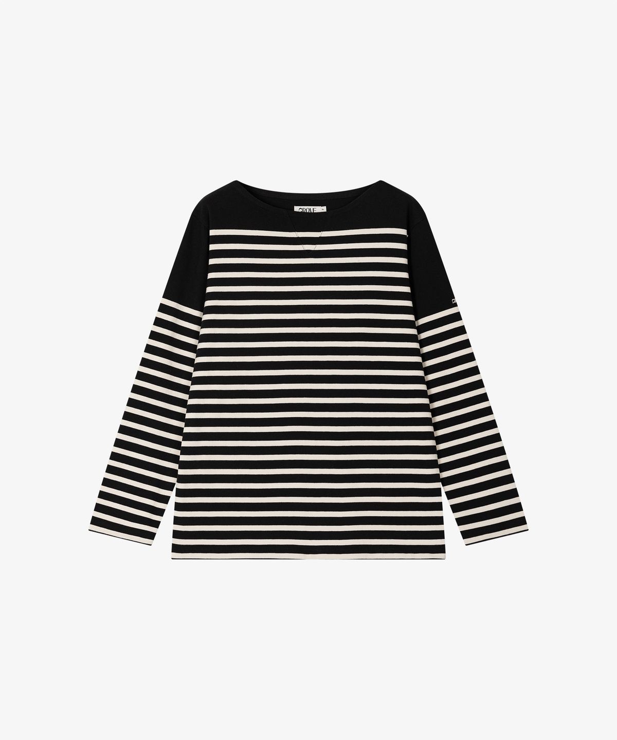 그로브(GROVE) GRANN BOAT NECK T-SHIRT_BLACK